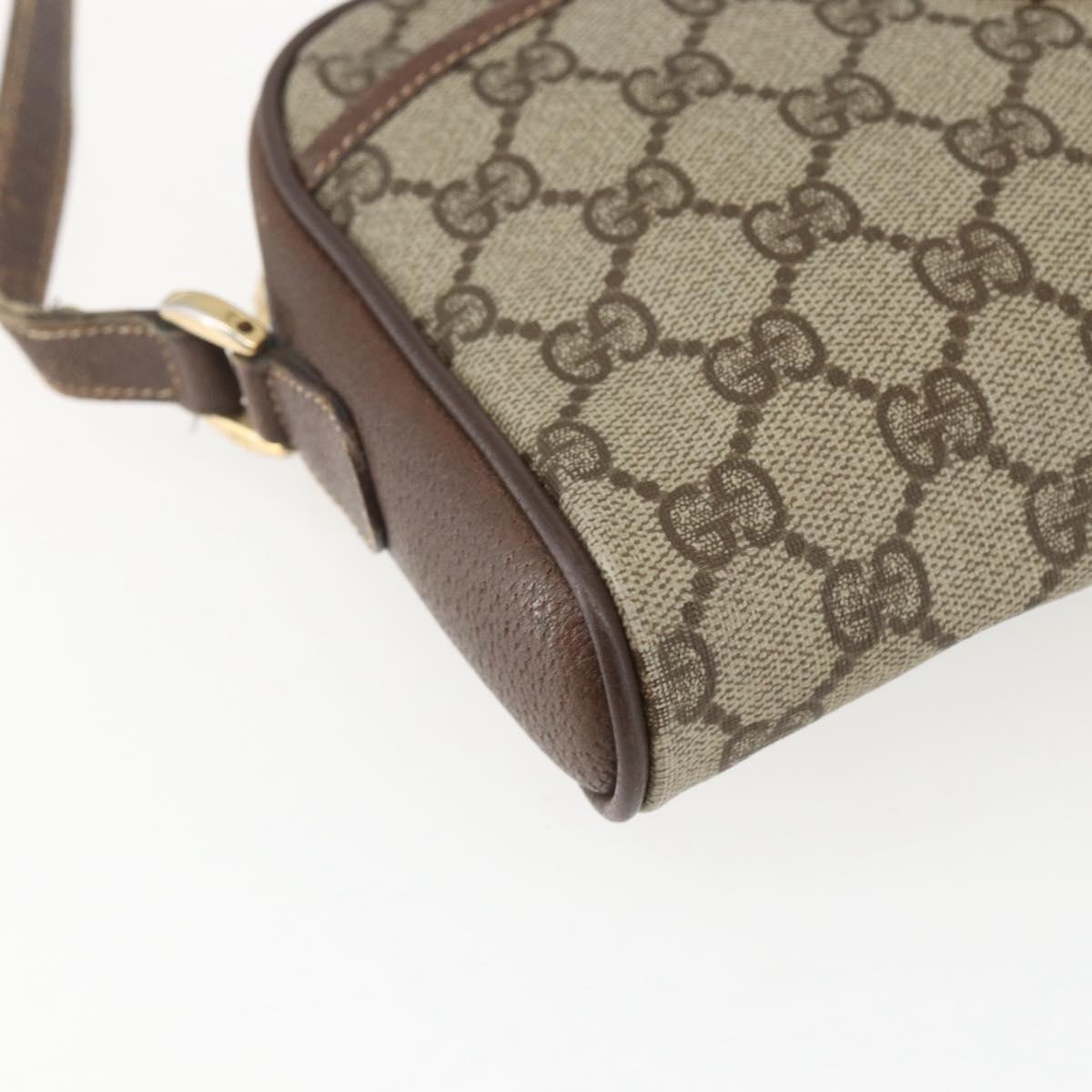 GUCCI GG Supreme Shoulder Bag PVC Beige Gold 001 58 6594 4023 Auth SW1755