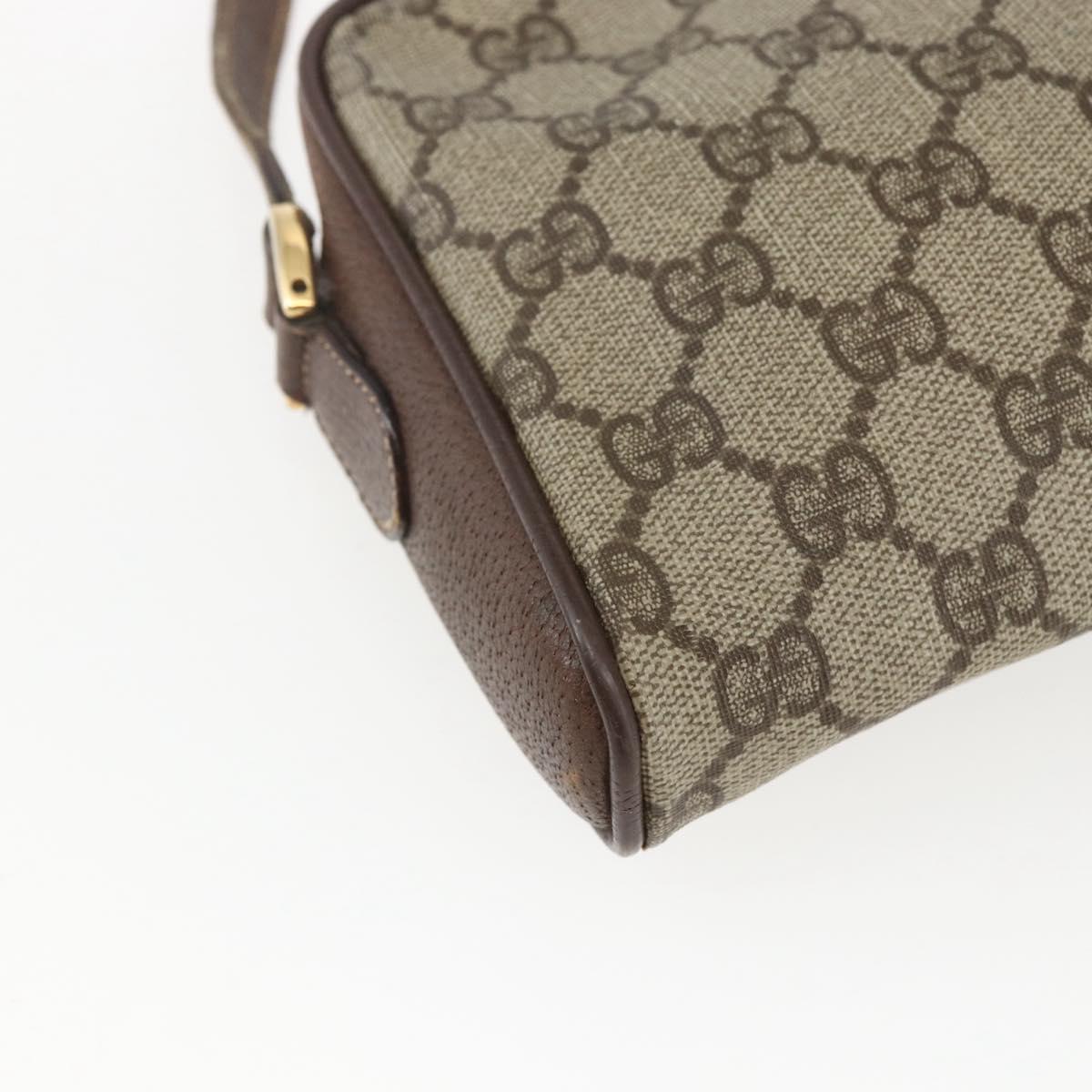 GUCCI GG Supreme Shoulder Bag PVC Beige Gold 001 58 6594 4023 Auth SW1755