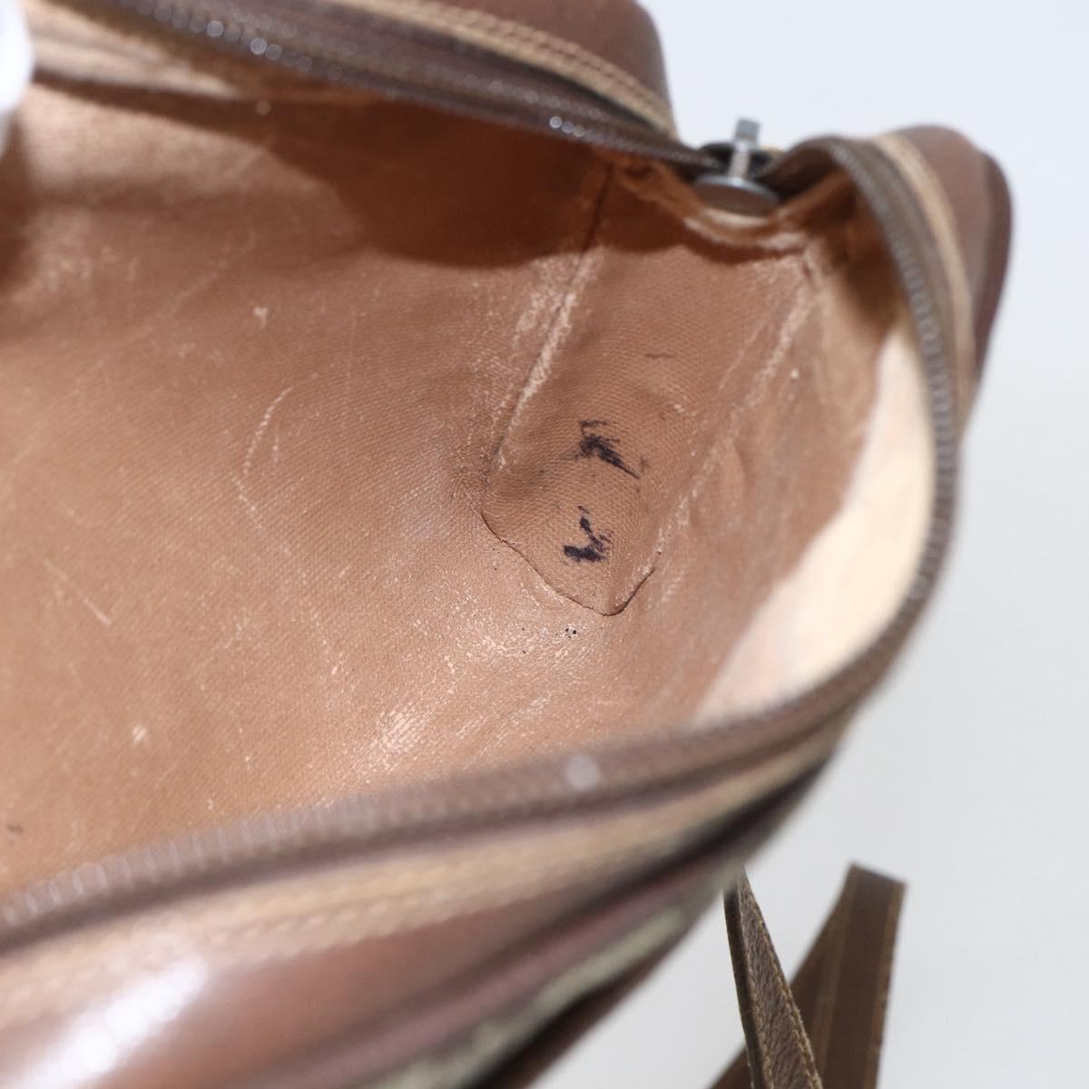 GUCCI GG Supreme Shoulder Bag PVC Beige Gold 001 58 6594 4023 Auth SW1755