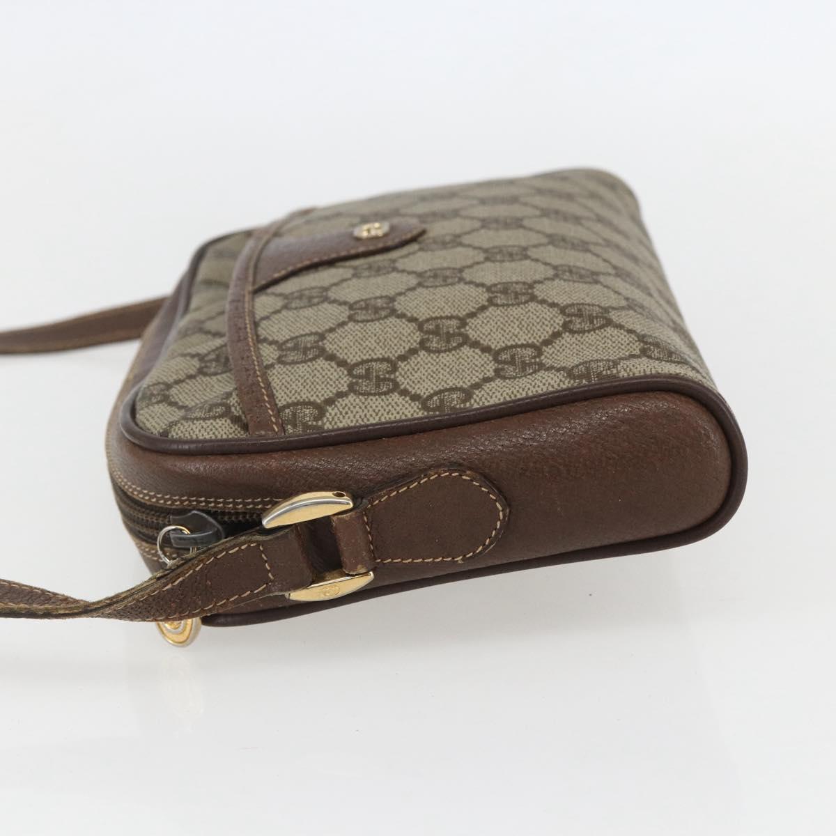 GUCCI GG Supreme Shoulder Bag PVC Beige Gold 001 58 6594 4023 Auth SW1755