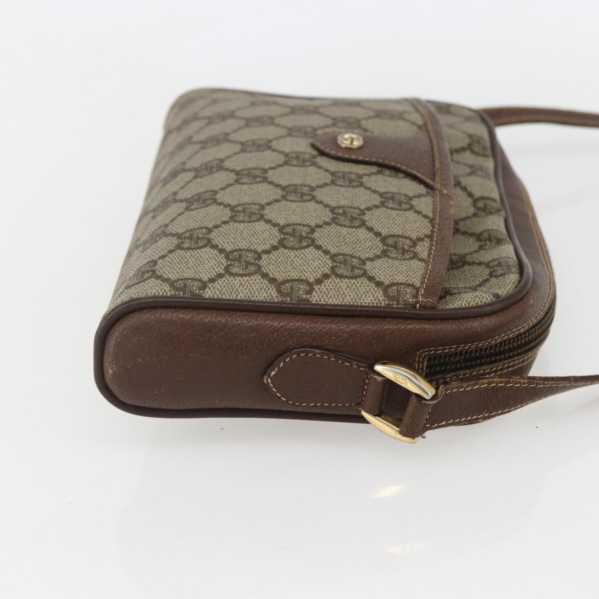 GUCCI GG Supreme Shoulder Bag PVC Beige Gold 001 58 6594 4023 Auth SW1755