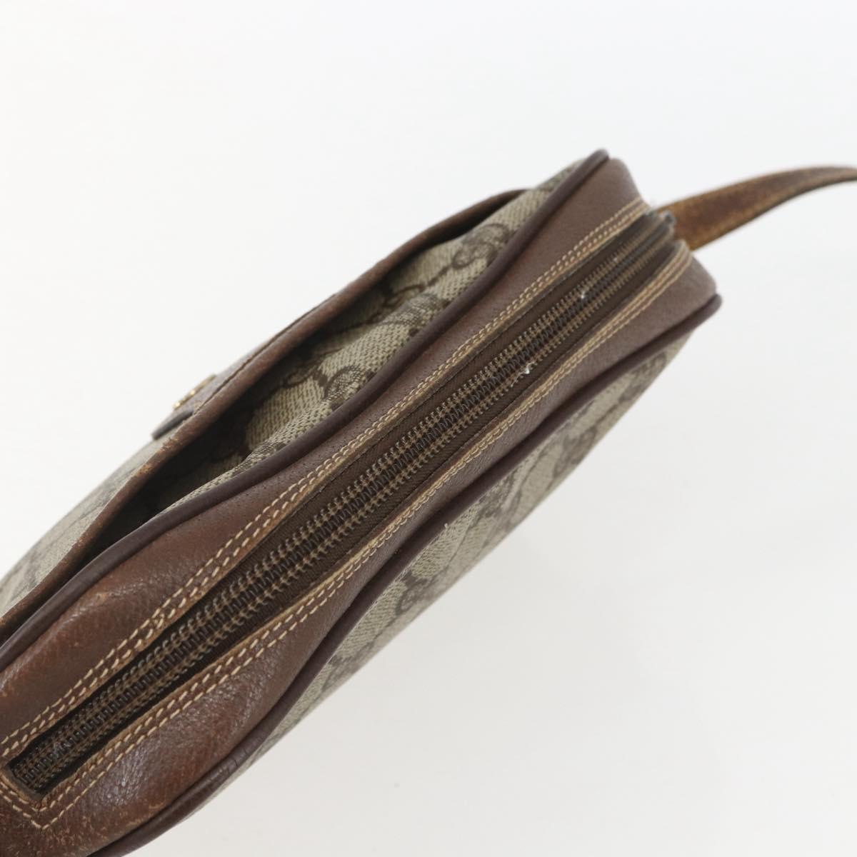 GUCCI GG Supreme Shoulder Bag PVC Beige Gold 001 58 6594 4023 Auth SW1755