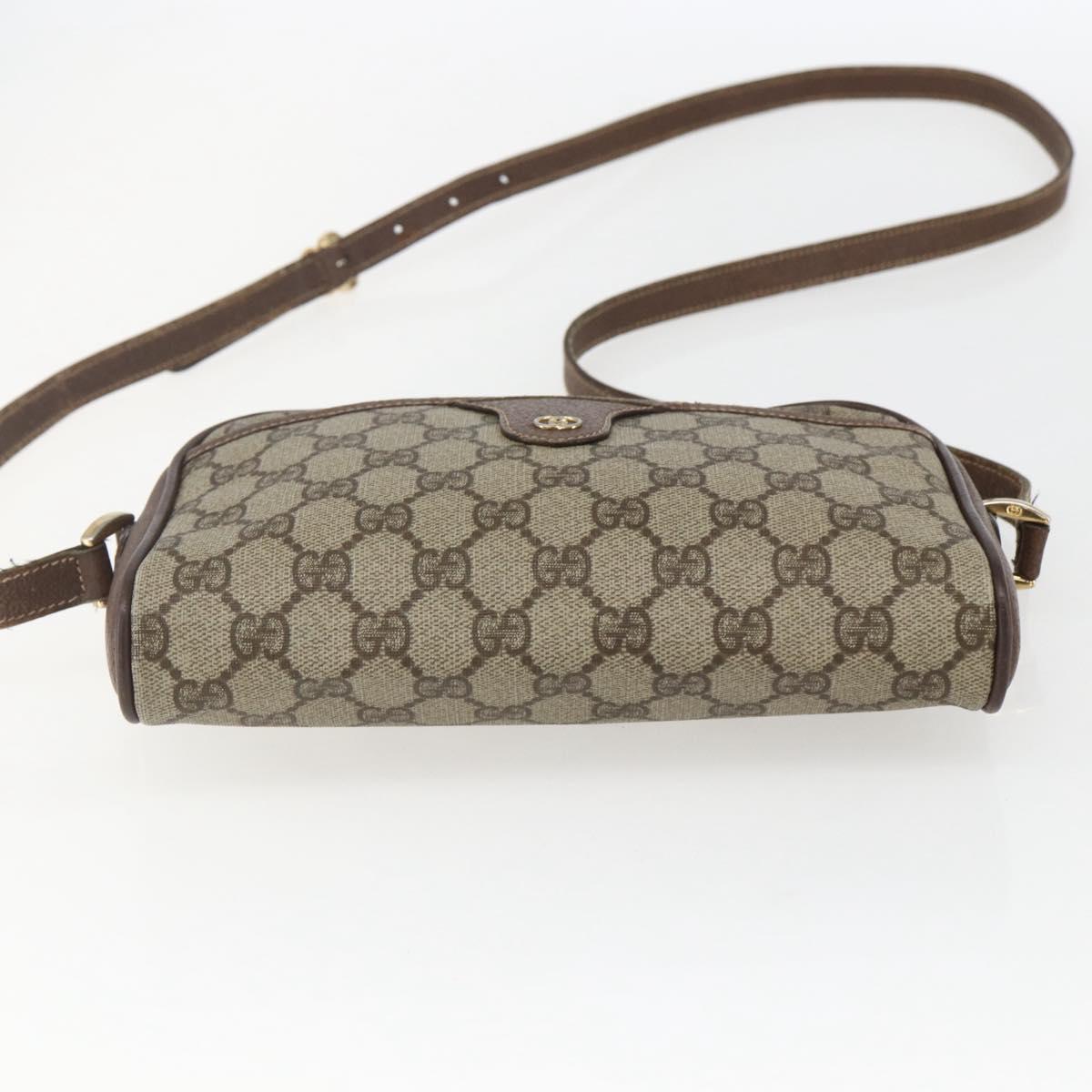 GUCCI GG Supreme Shoulder Bag PVC Beige Gold 001 58 6594 4023 Auth SW1755