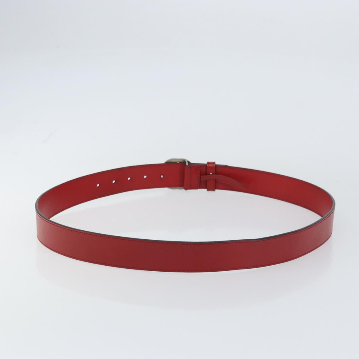 GUCCI Belt Leather 46.1"" Red 105 42 493075 Auth SW1756