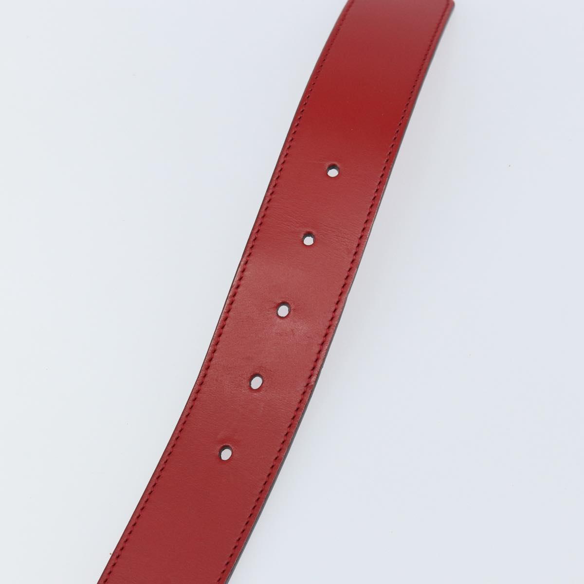 GUCCI Belt Leather 46.1"" Red 105 42 493075 Auth SW1756