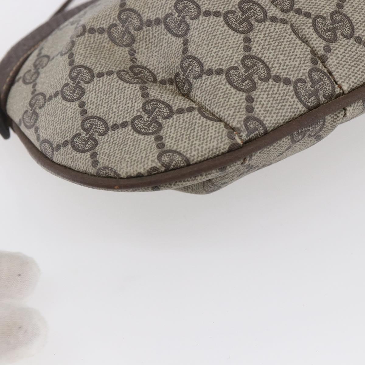 GUCCI GG Supreme Shoulder Bag PVC Beige Gold 40 02 023 Auth SW1760