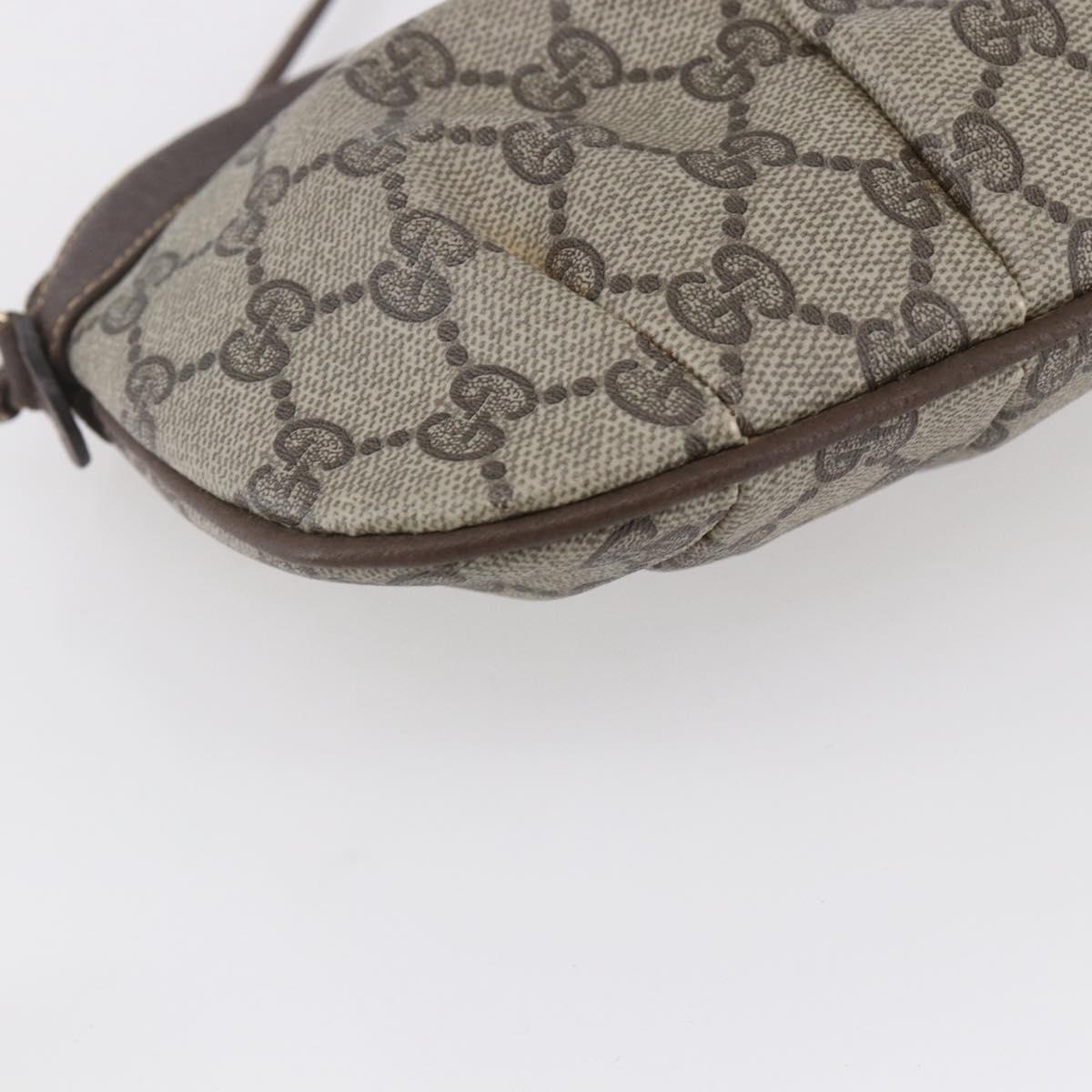 GUCCI GG Supreme Shoulder Bag PVC Beige Gold 40 02 023 Auth SW1760