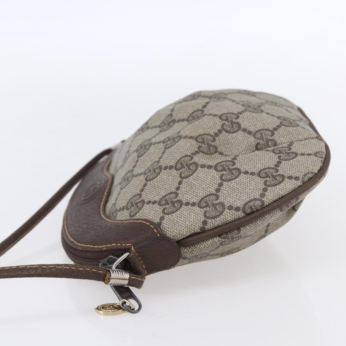 GUCCI GG Supreme Shoulder Bag PVC Beige Gold 40 02 023 Auth SW1760