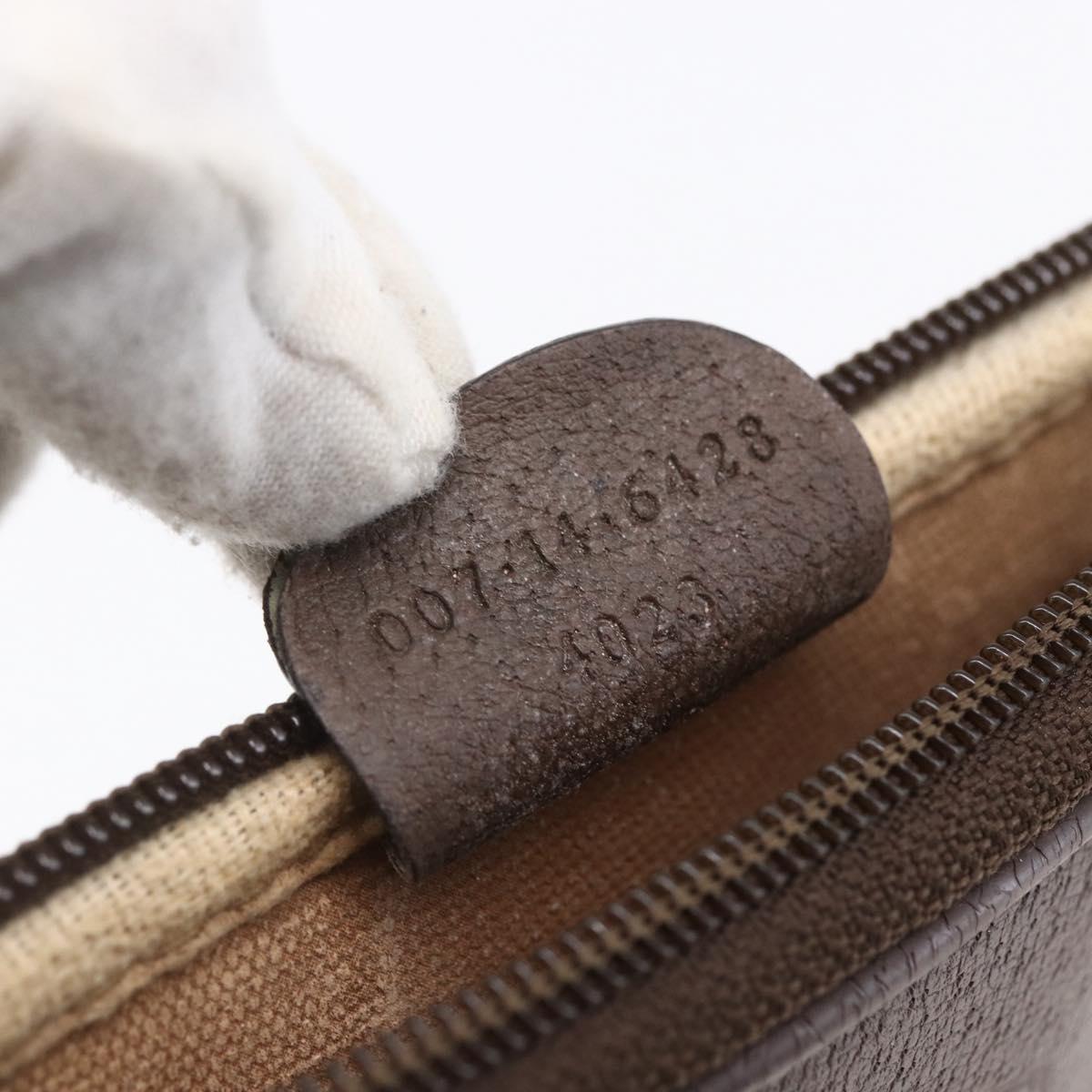 GUCCI GG Supreme Shoulder Bag PVC Leather Beige Gold 007 14 6428 Auth SW1761