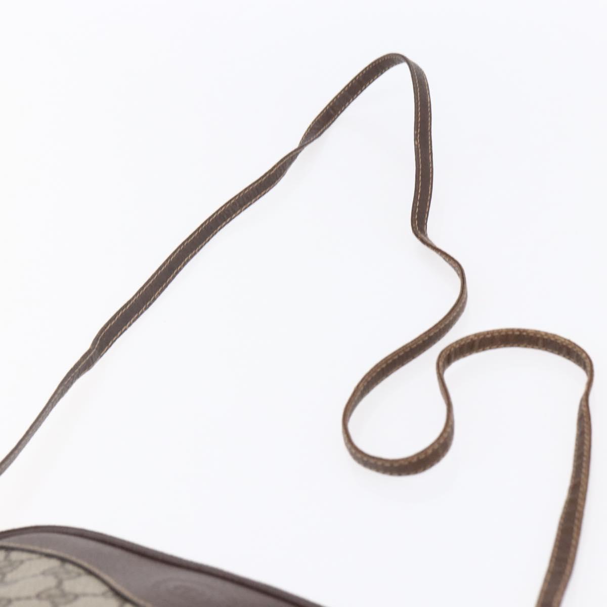 GUCCI GG Supreme Shoulder Bag PVC Leather Beige Gold 007 14 6428 Auth SW1761