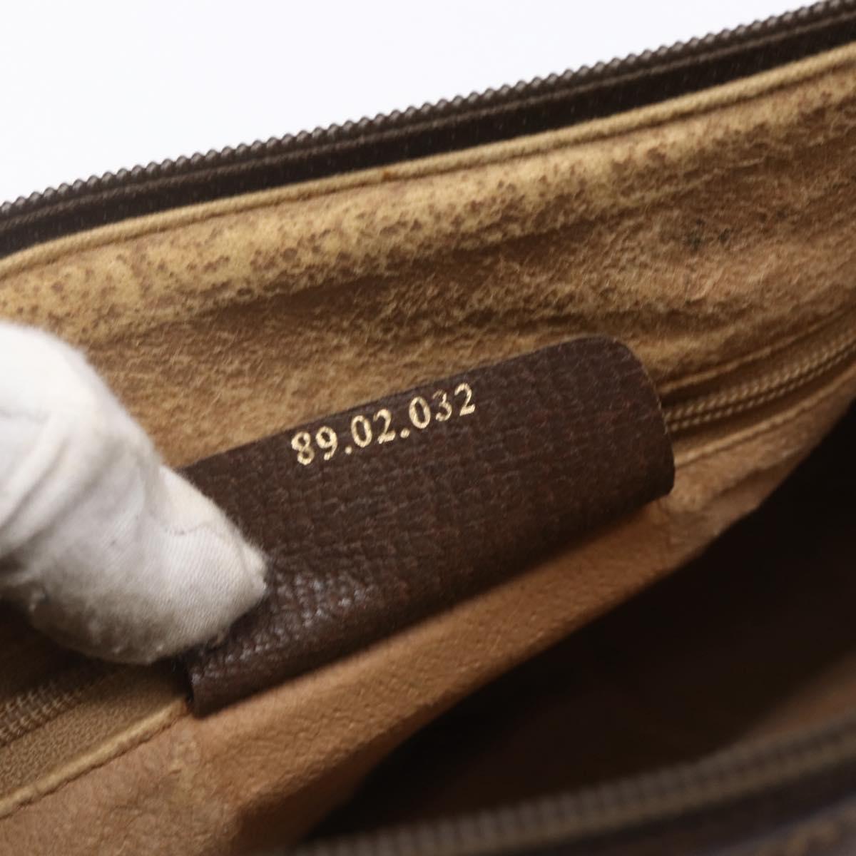 GUCCI GG Supreme Web Sherry Line Bag PVC Beige Gold Red 89 02 032 Auth SW1762