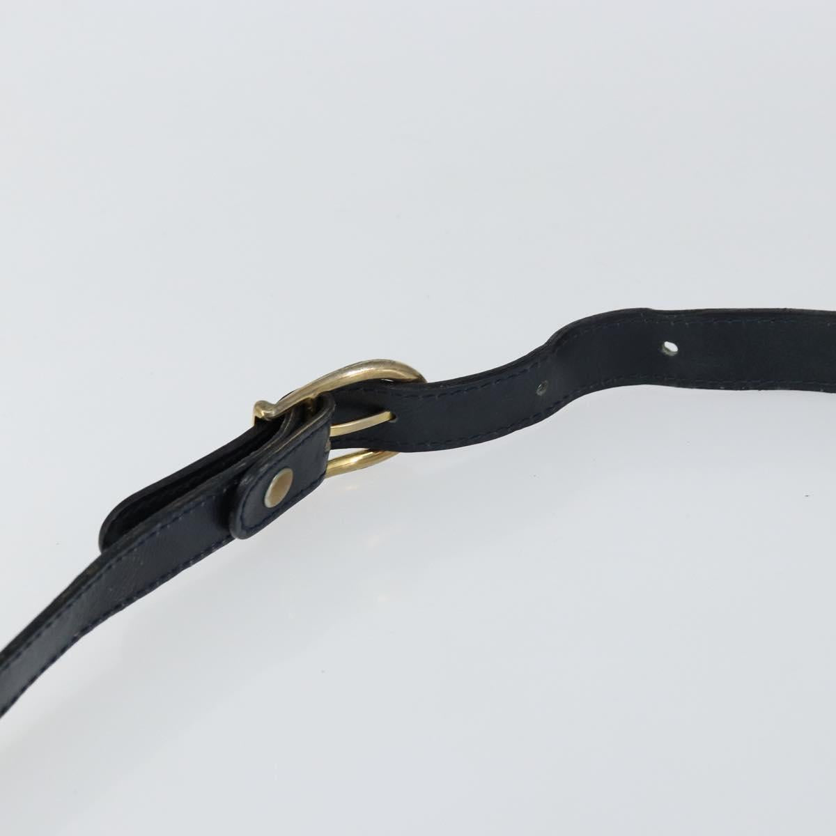 GUCCI GG Supreme Sherry Line Shoulder Bag Navy Gold Auth SW1763