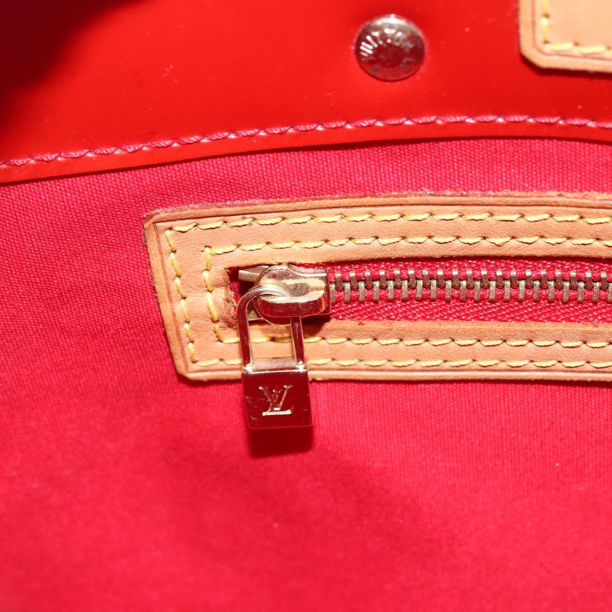LOUIS VUITTON Monogram Vernis Reade PM Hand Bag Red Rouge M91088 LV Auth SW1770