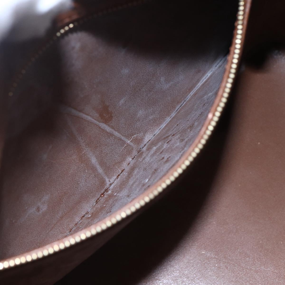 LOUIS VUITTON Monogram Vernis Houston Hand Bag Bronze M91122 LV Auth SW1772