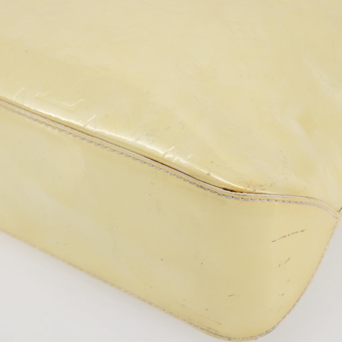 LOUIS VUITTON Monogram Vernis Brentwood Shoulder Bag Perle M91512 LV Auth SW1773