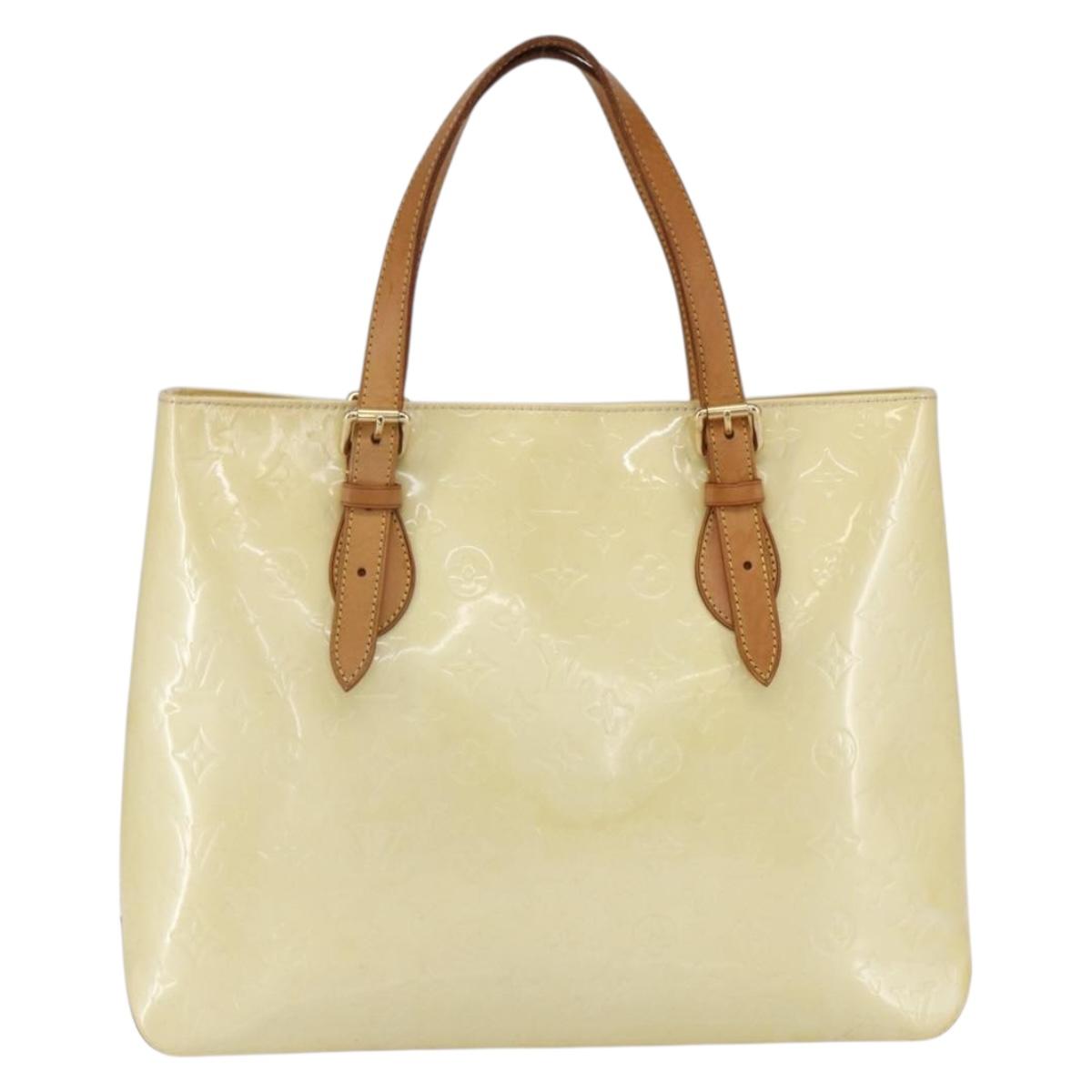 LOUIS VUITTON Monogram Vernis Brentwood Shoulder Bag Perle M91512 LV Auth SW1773