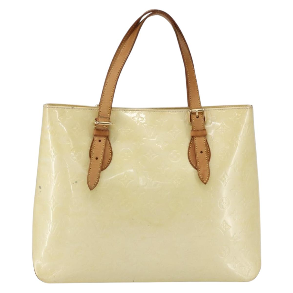 LOUIS VUITTON Monogram Vernis Brentwood Shoulder Bag Perle M91512 LV Auth SW1773