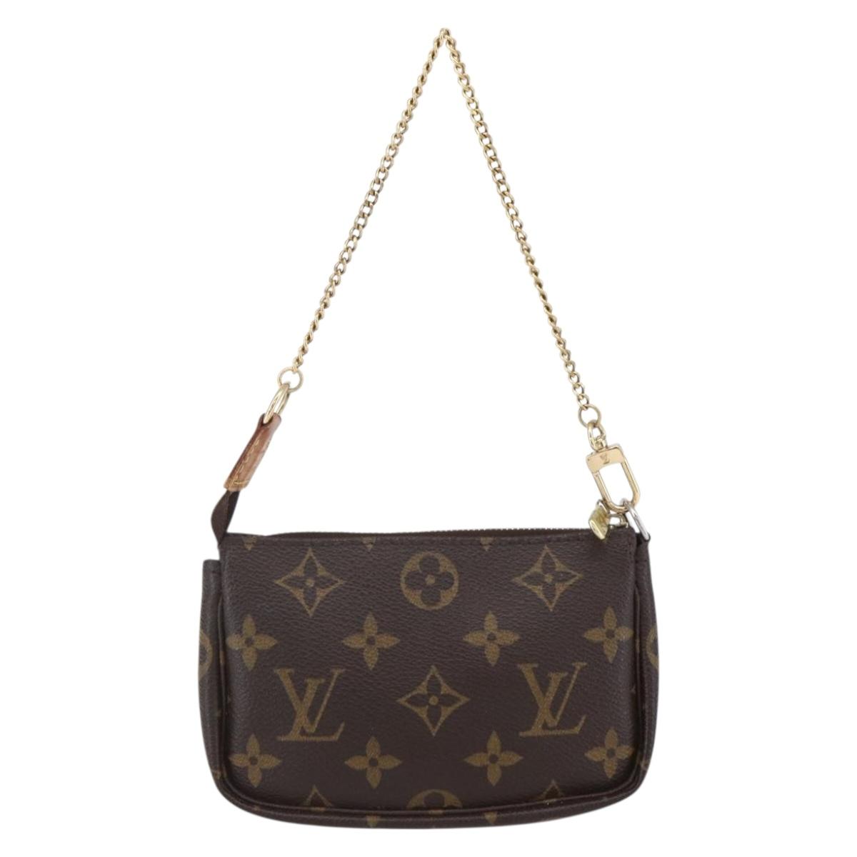 LOUIS VUITTON Monogram Mini Pochette Accessoires Pouch M58009 LV Auth SW1774