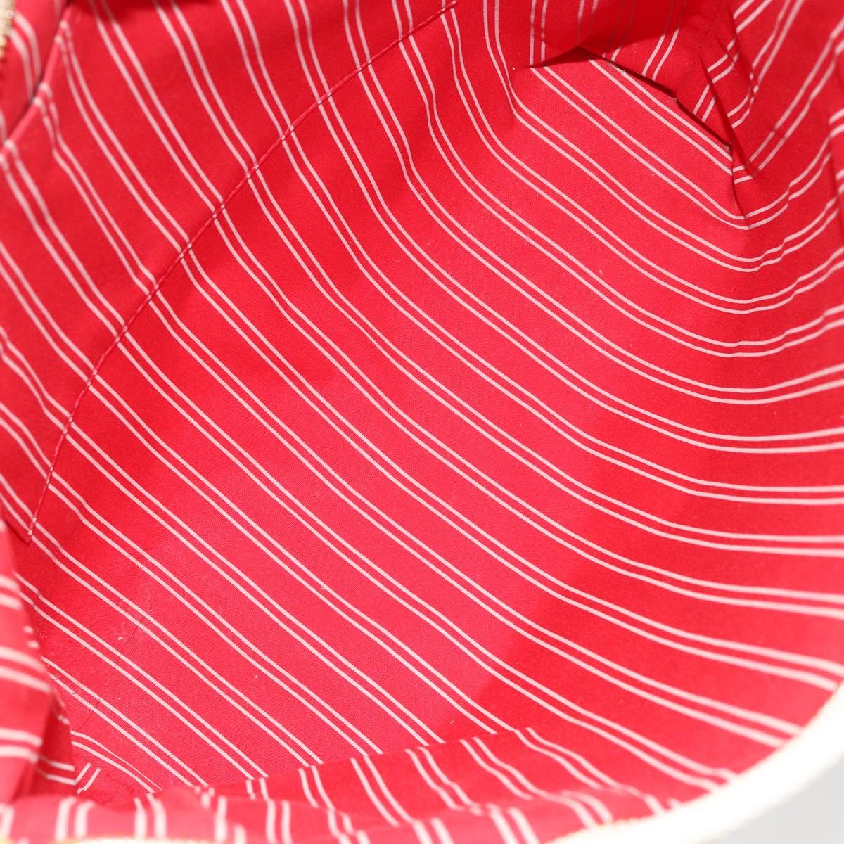 LOUIS VUITTON Antigua Cabas MM Tote Bag Canvas Beige Red M40035 LV Auth SW1779