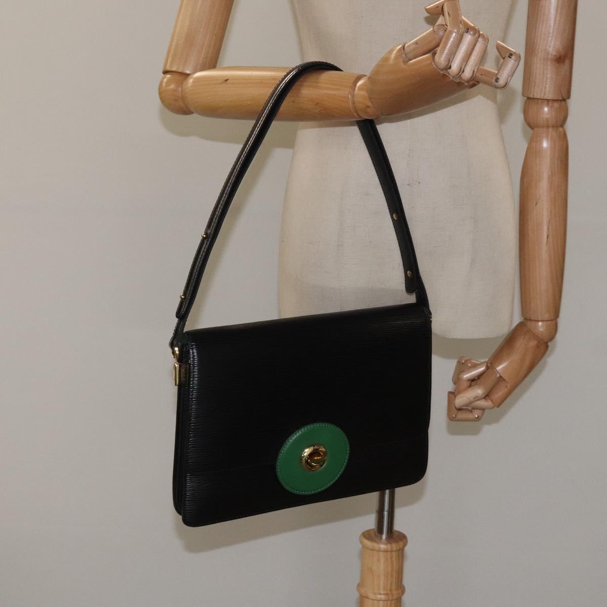 LOUIS VUITTON Epi Free Run Shoulder Bag Green Black M52414 LV Auth sw178