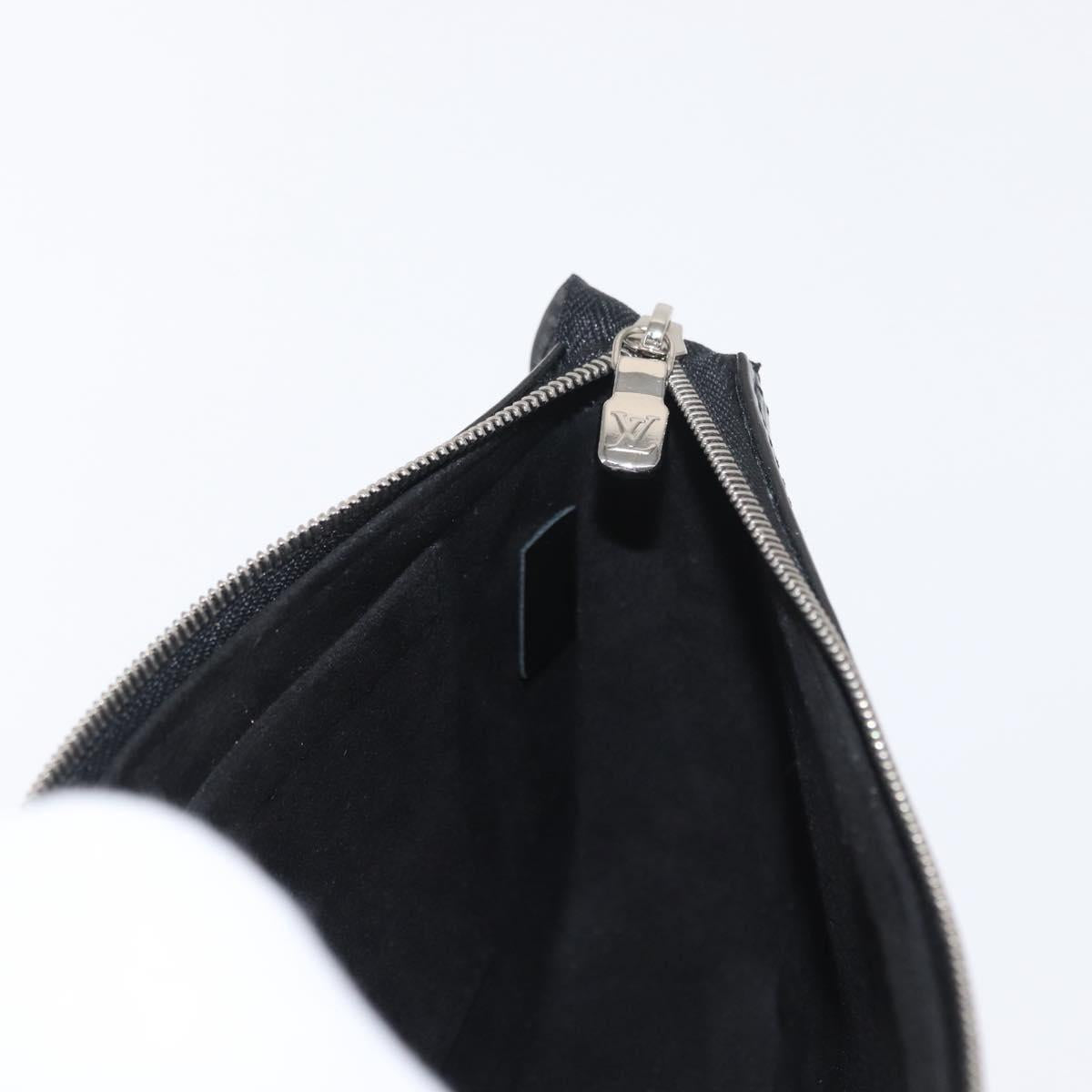 LOUIS VUITTON Epi Electric Pochette Accessoires Pouch Black M4080N Auth SW1783