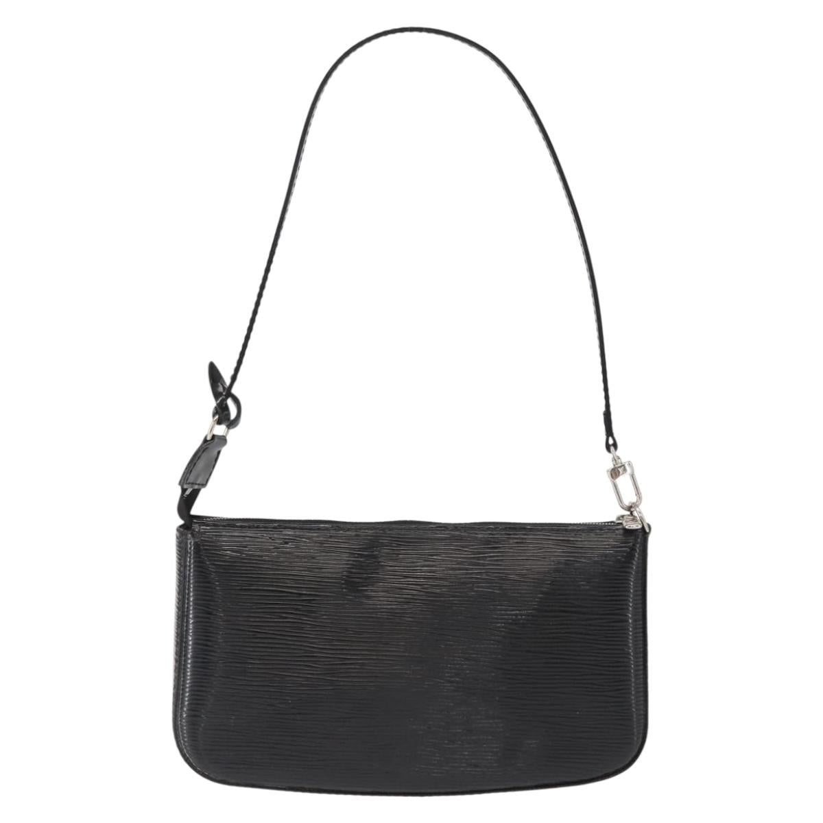 LOUIS VUITTON Epi Electric Pochette Accessoires Pouch Black M4080N Auth SW1783