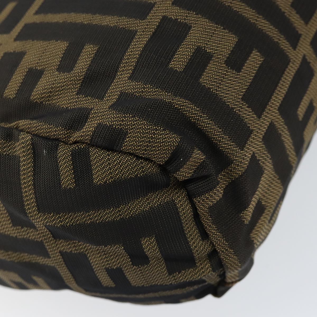 FENDI Zucca Canvas Clutch Bag Black Brown Auth SW1796