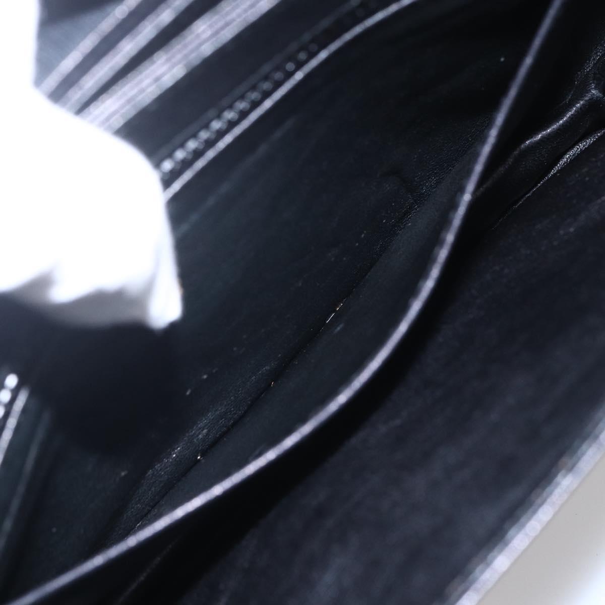 FENDI Shoulder Bag Leather Black Gold Auth SW1797