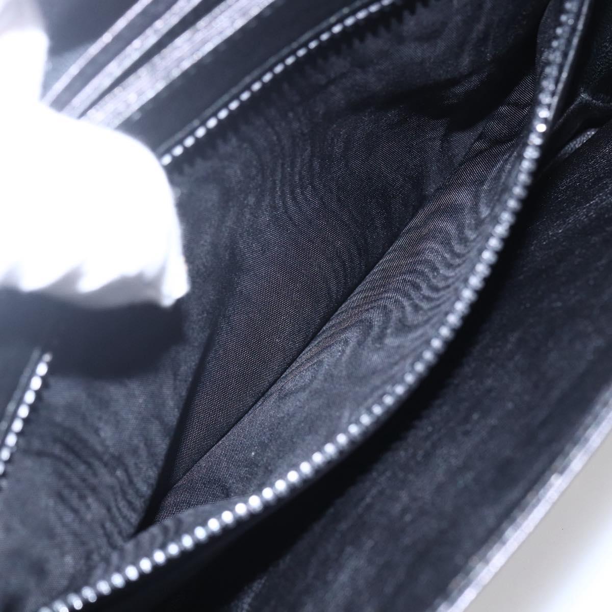 FENDI Shoulder Bag Leather Black Gold Auth SW1797