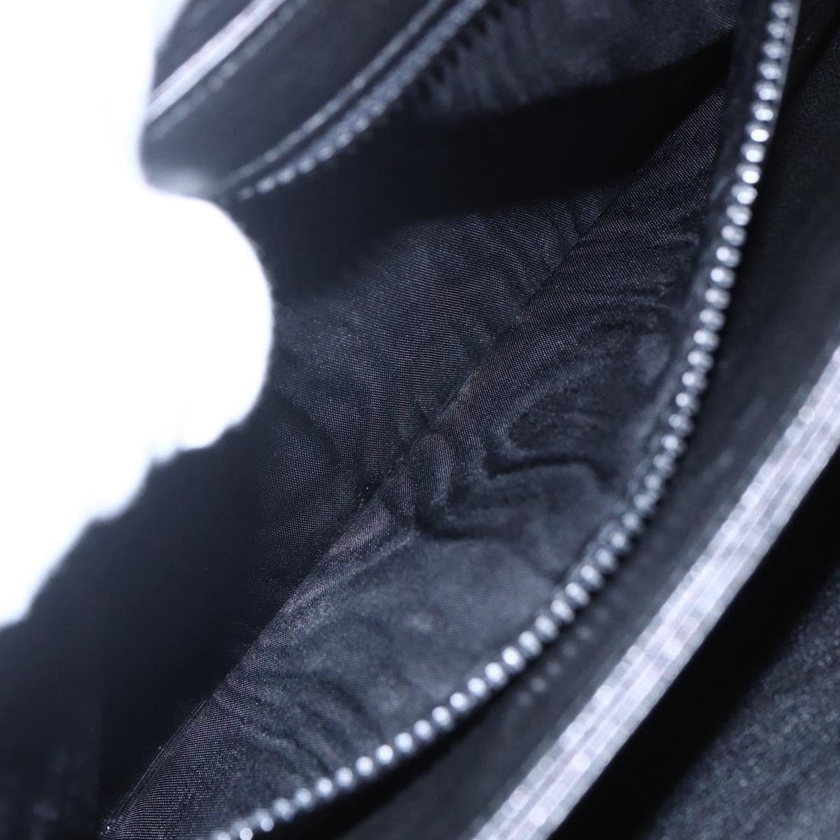 FENDI Shoulder Bag Leather Black Gold Auth SW1797