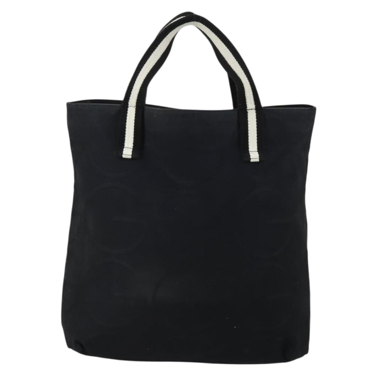 GUCCI GG Canvas Sherry Line Hand Bag Black 123439 Auth SW1801