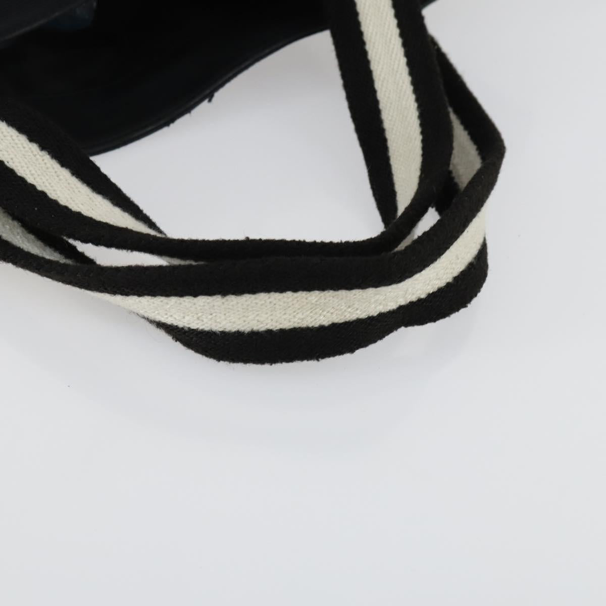 GUCCI GG Canvas Sherry Line Hand Bag Black 123439 Auth SW1801
