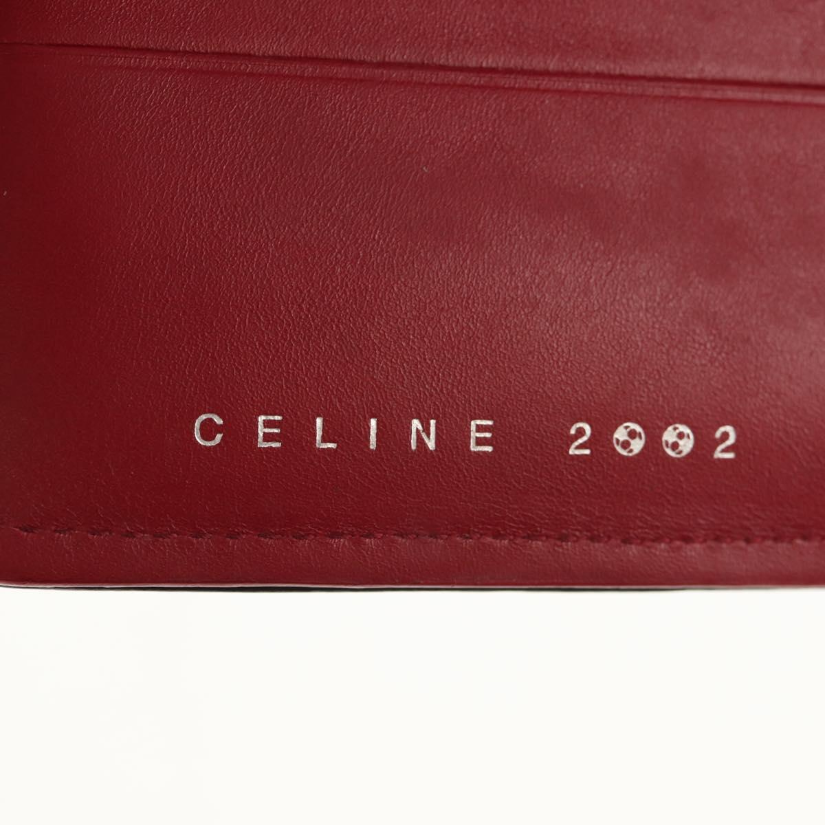 CELINE Bifold Wallet Leather White Auth SW1804AV