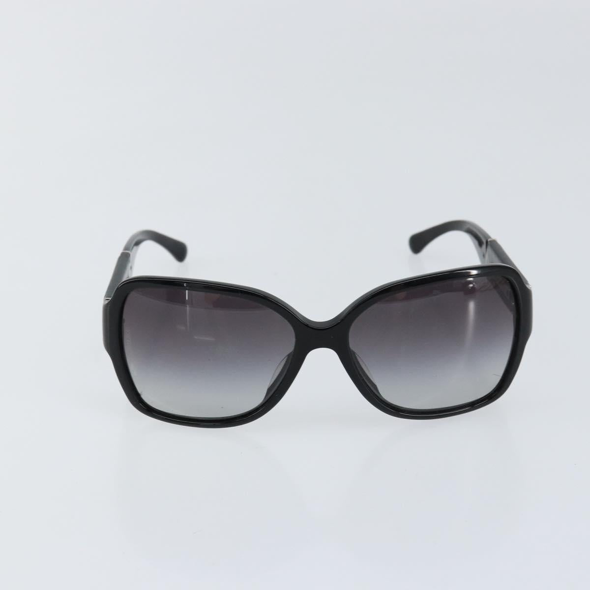 CHANEL Sunglasses plastic Black CC Auth SW1805