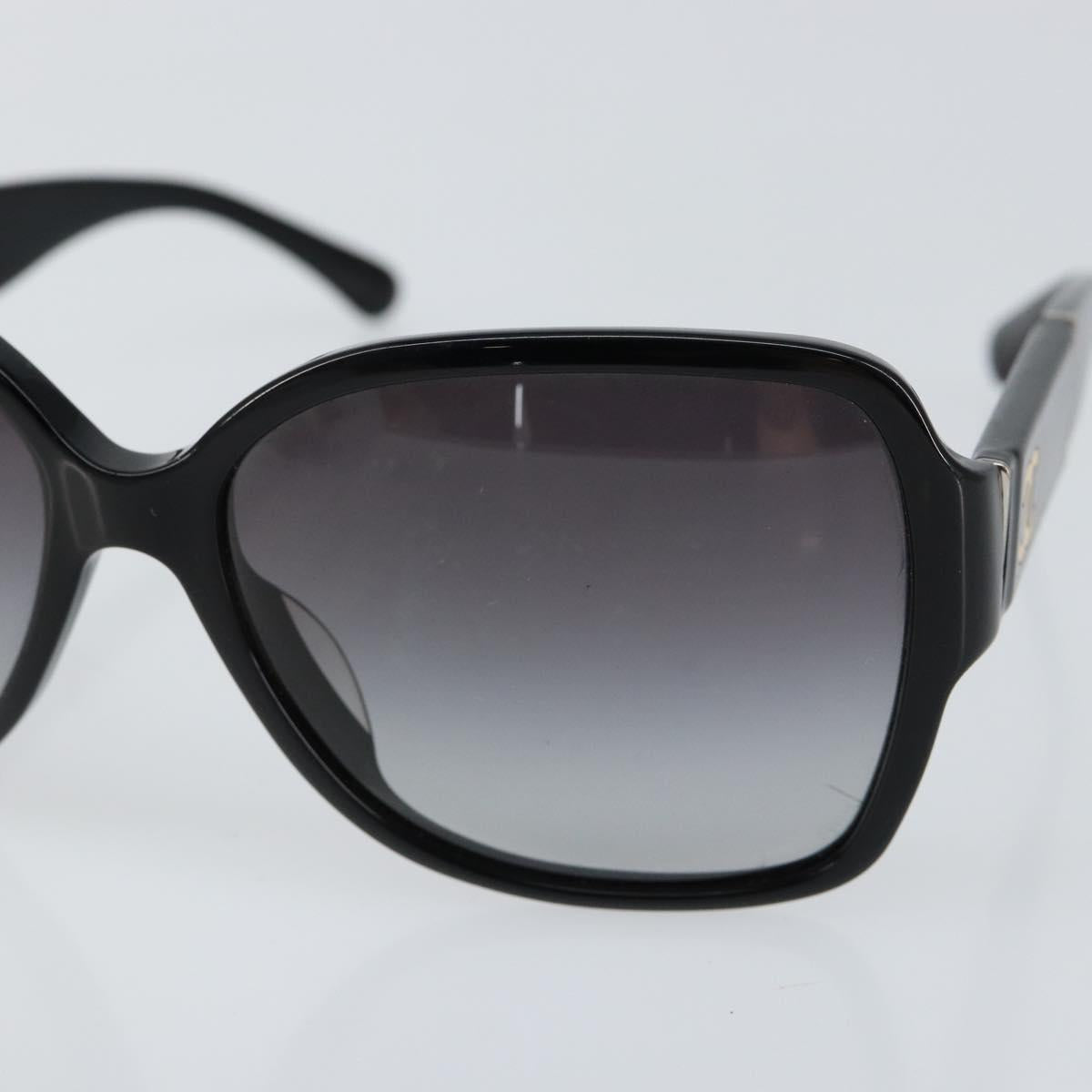 CHANEL Sunglasses plastic Black CC Auth SW1805