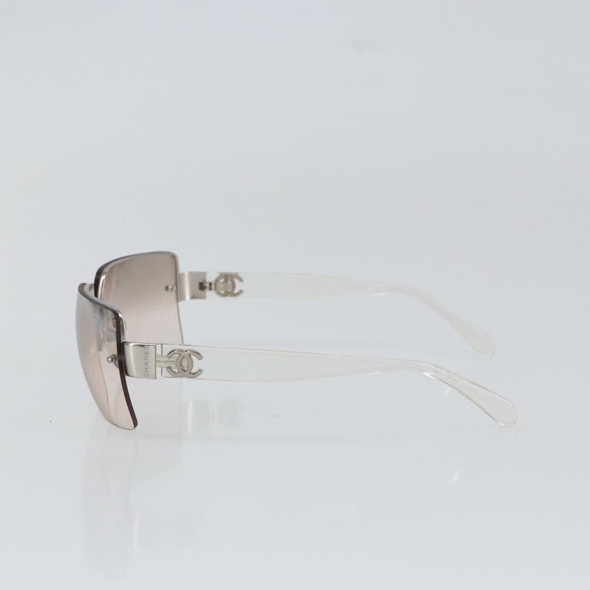 CHANEL Sunglasses plastic Clear CC Auth SW1808