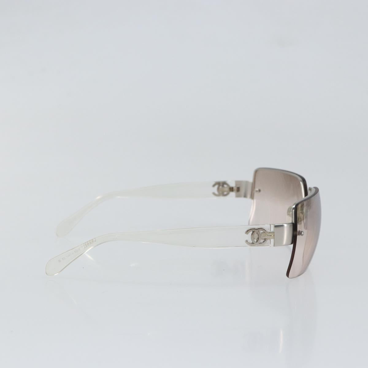 CHANEL Sunglasses plastic Clear CC Auth SW1808