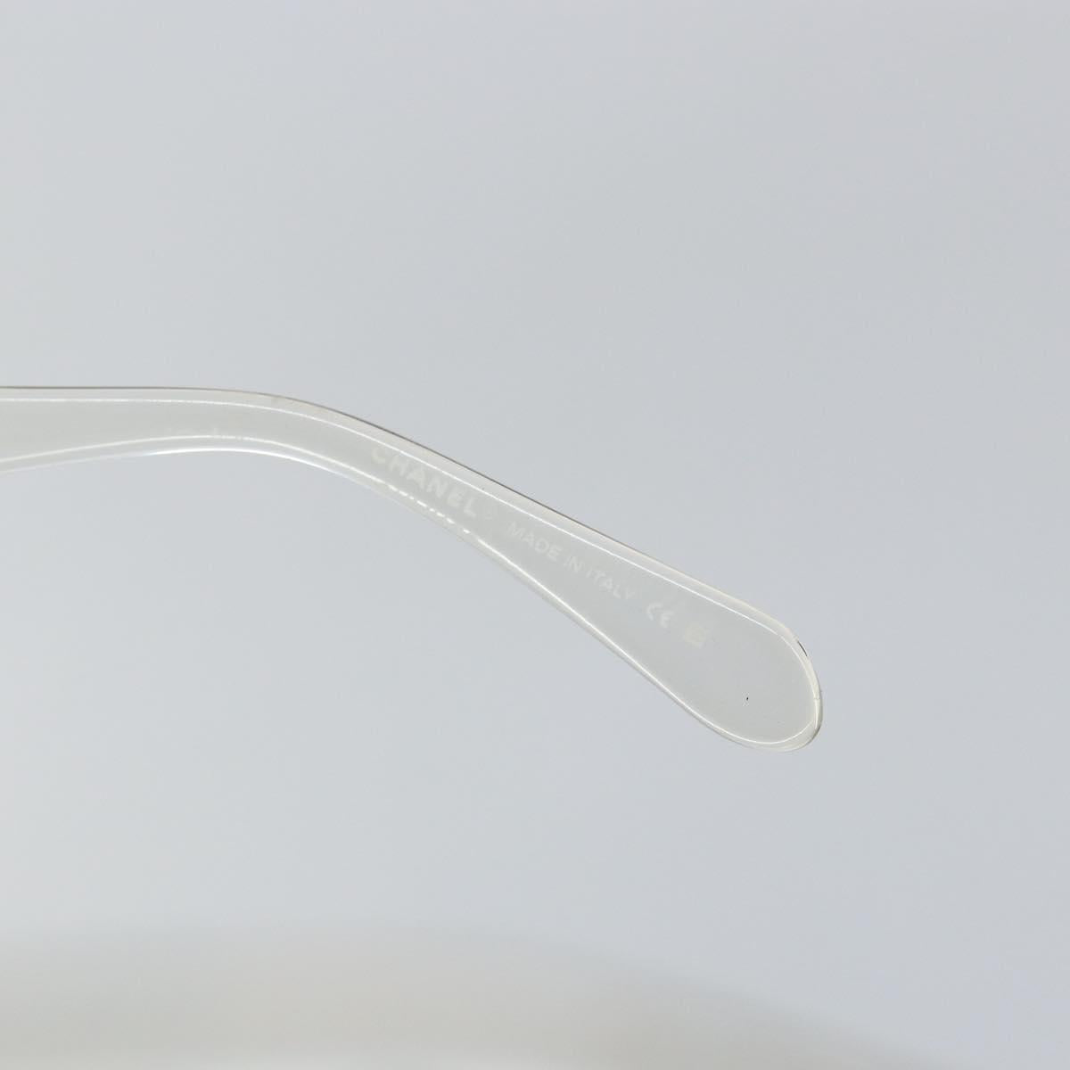 CHANEL Sunglasses plastic Clear CC Auth SW1808