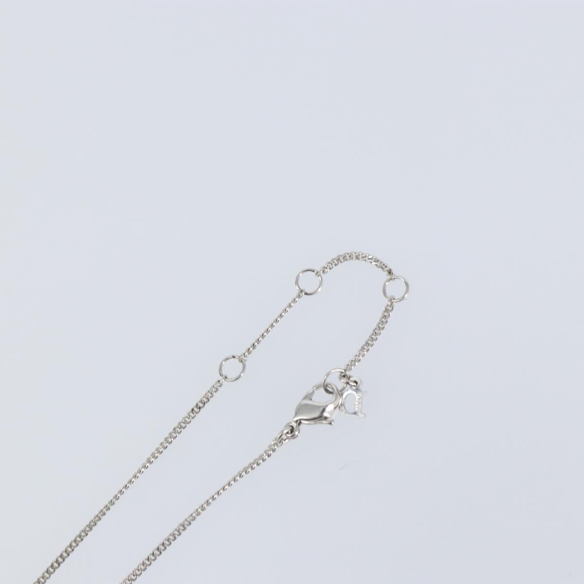 Christian Dior Necklace metal Silver Auth SW1819