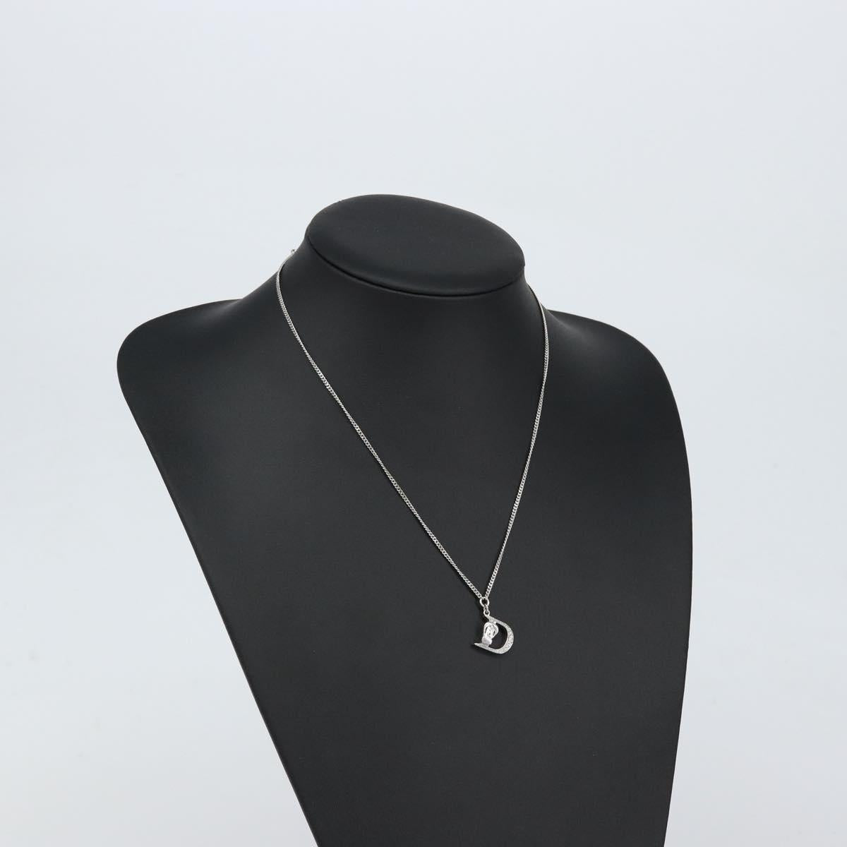 Christian Dior Necklace metal Silver Auth SW1819