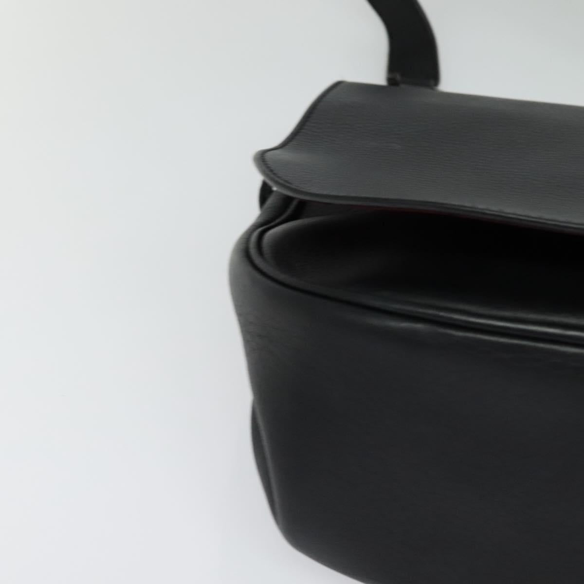 BALLY Shoulder Bag Leather Black Auth sw183