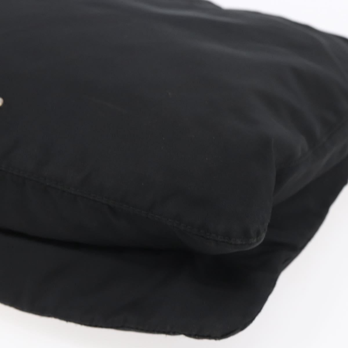 PRADA Shoulder Bag Nylon Black Silver Auth SW1836