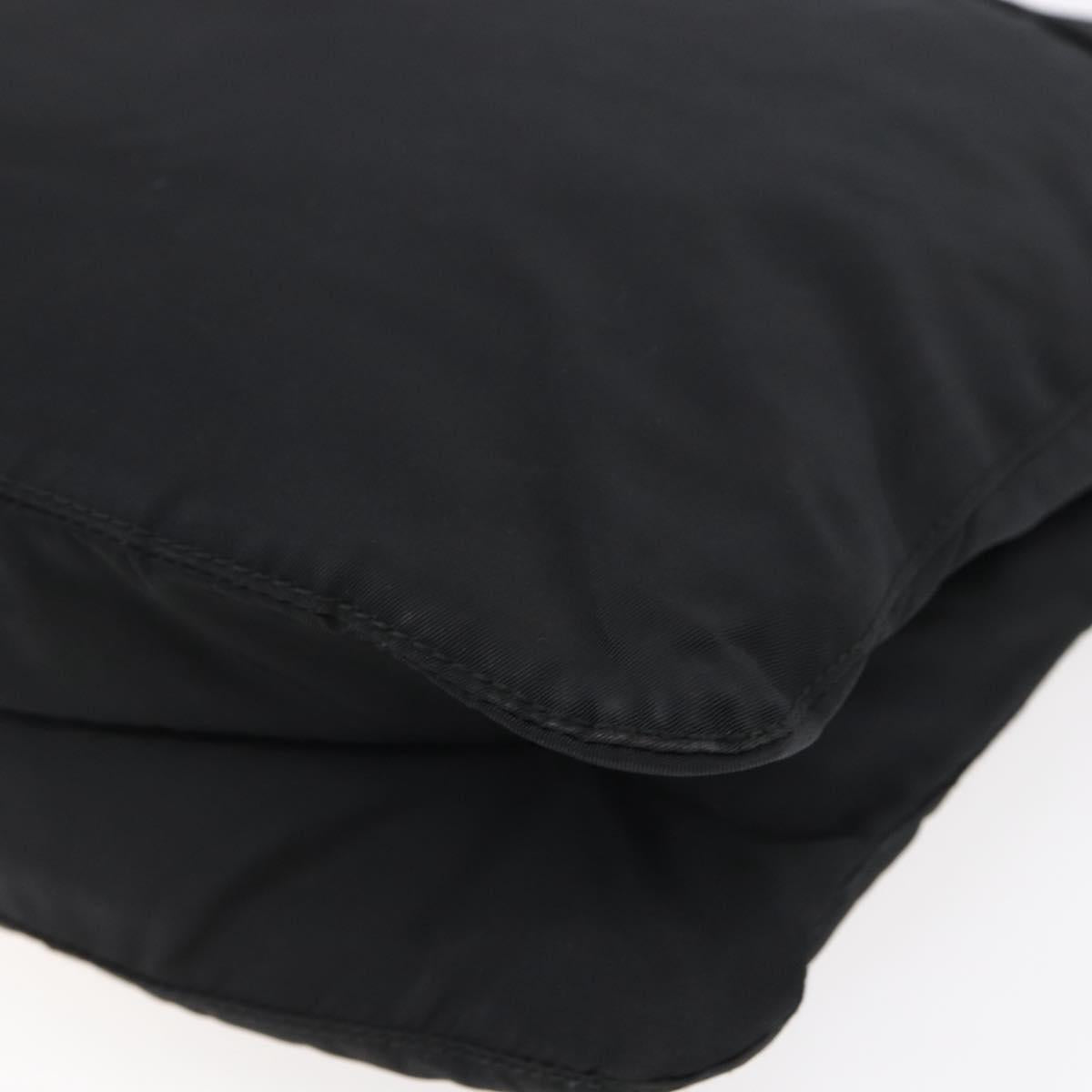 PRADA Shoulder Bag Nylon Black Silver Auth SW1836