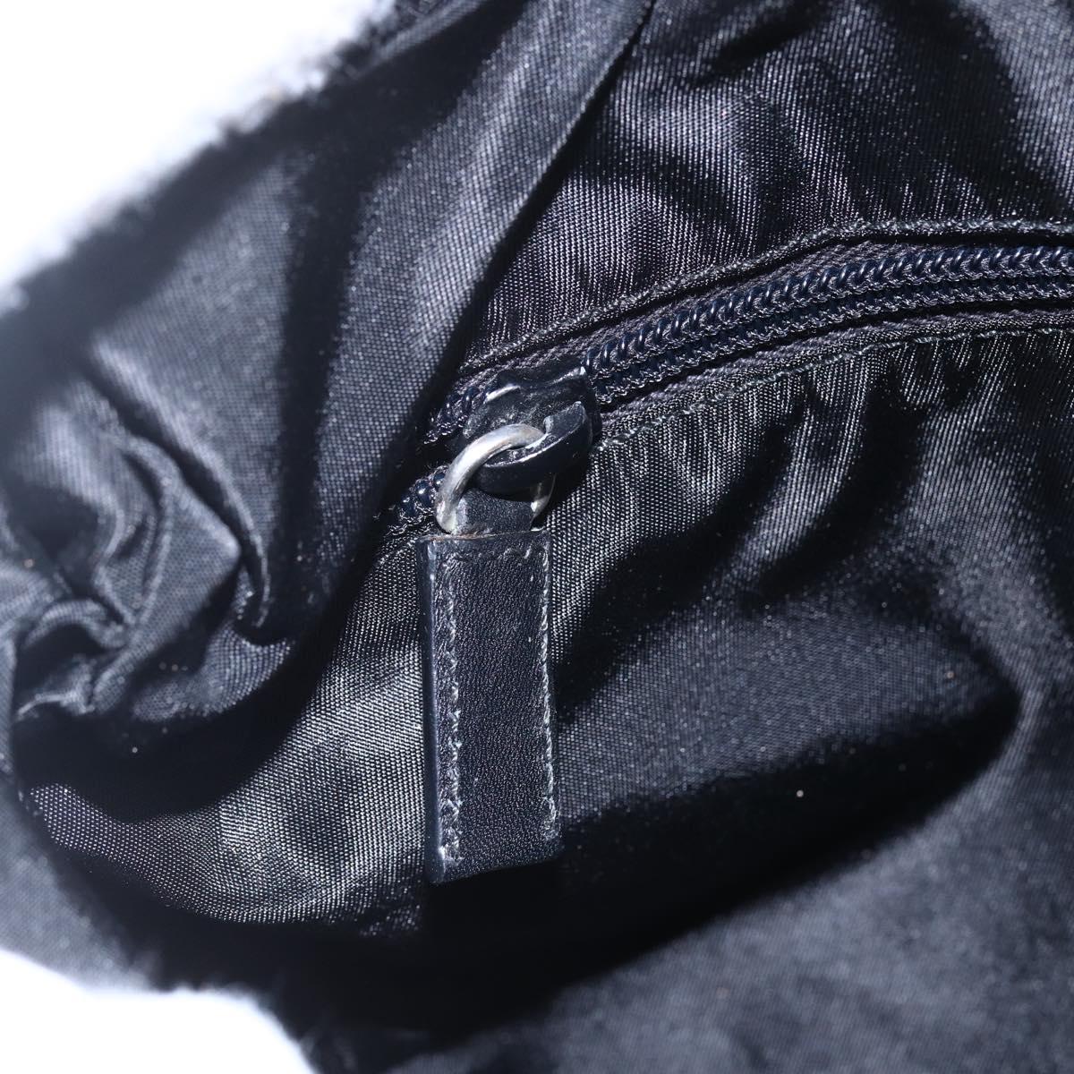 PRADA Shoulder Bag Nylon Black Silver Auth SW1836