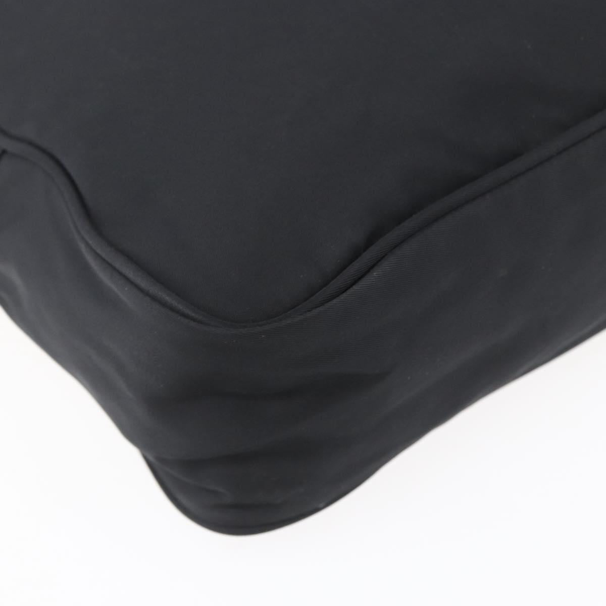 PRADA Shoulder Bag Nylon Black Silver Auth SW1837