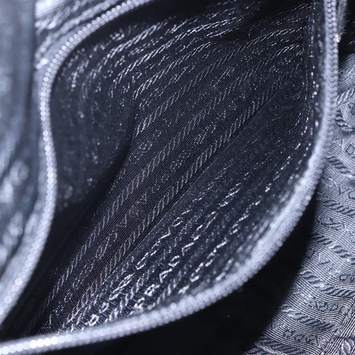PRADA Shoulder Bag Nylon Black Silver Auth SW1837