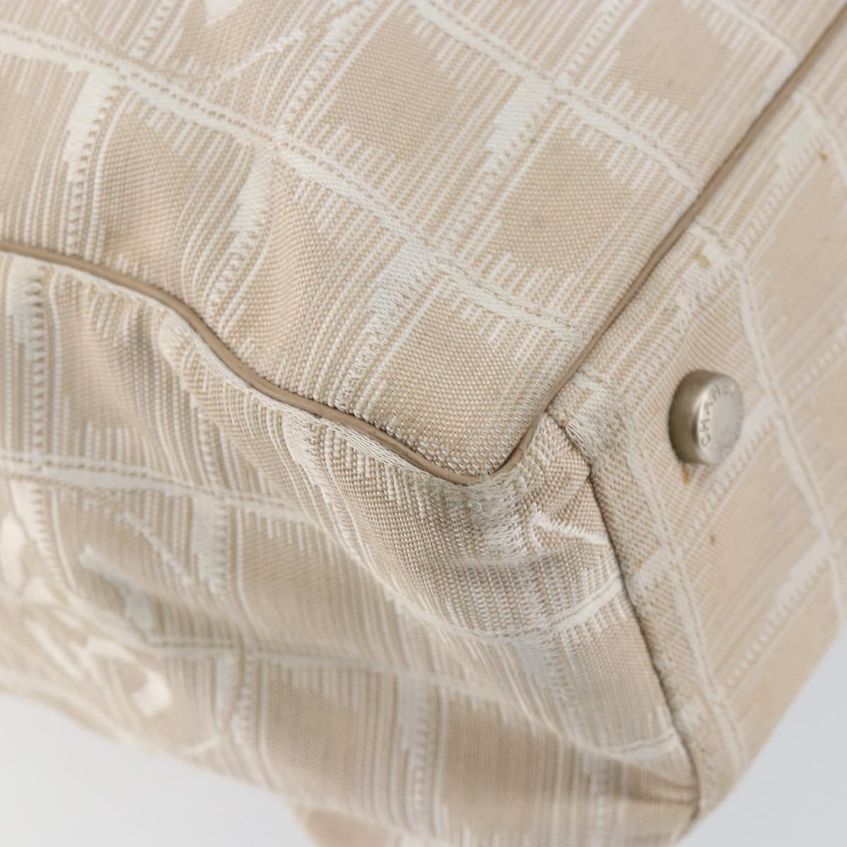 CHANEL New Travel Line Tote Bag Nylon Pink CC Auth SW1851