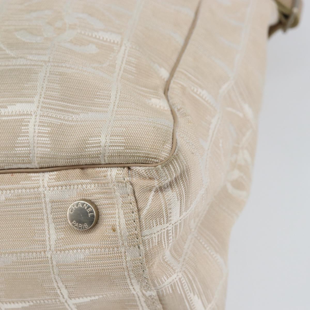 CHANEL New Travel Line Tote Bag Nylon Pink CC Auth SW1851