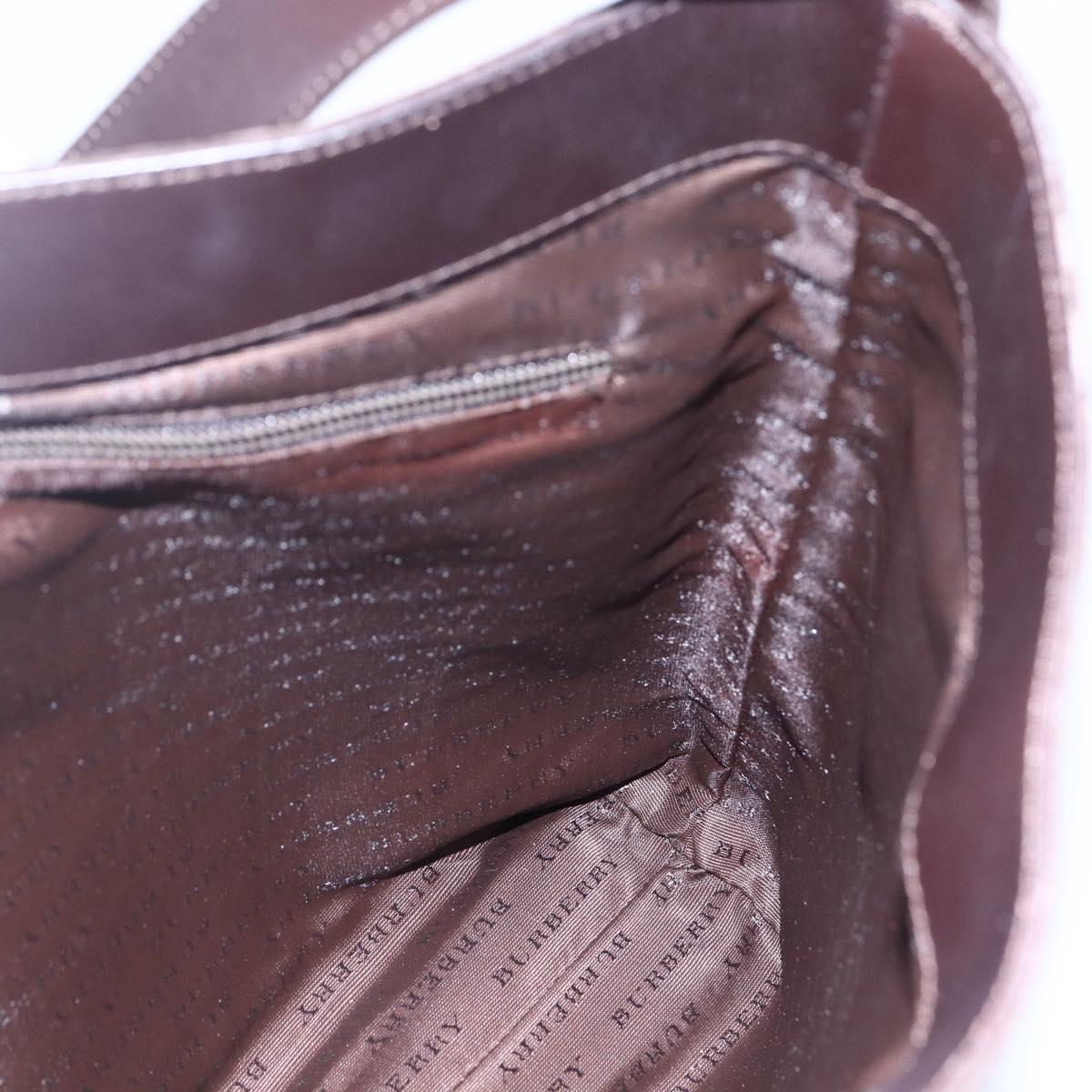 BURBERRY Nova Check Shoulder Bag PVC Beige Auth SW1854