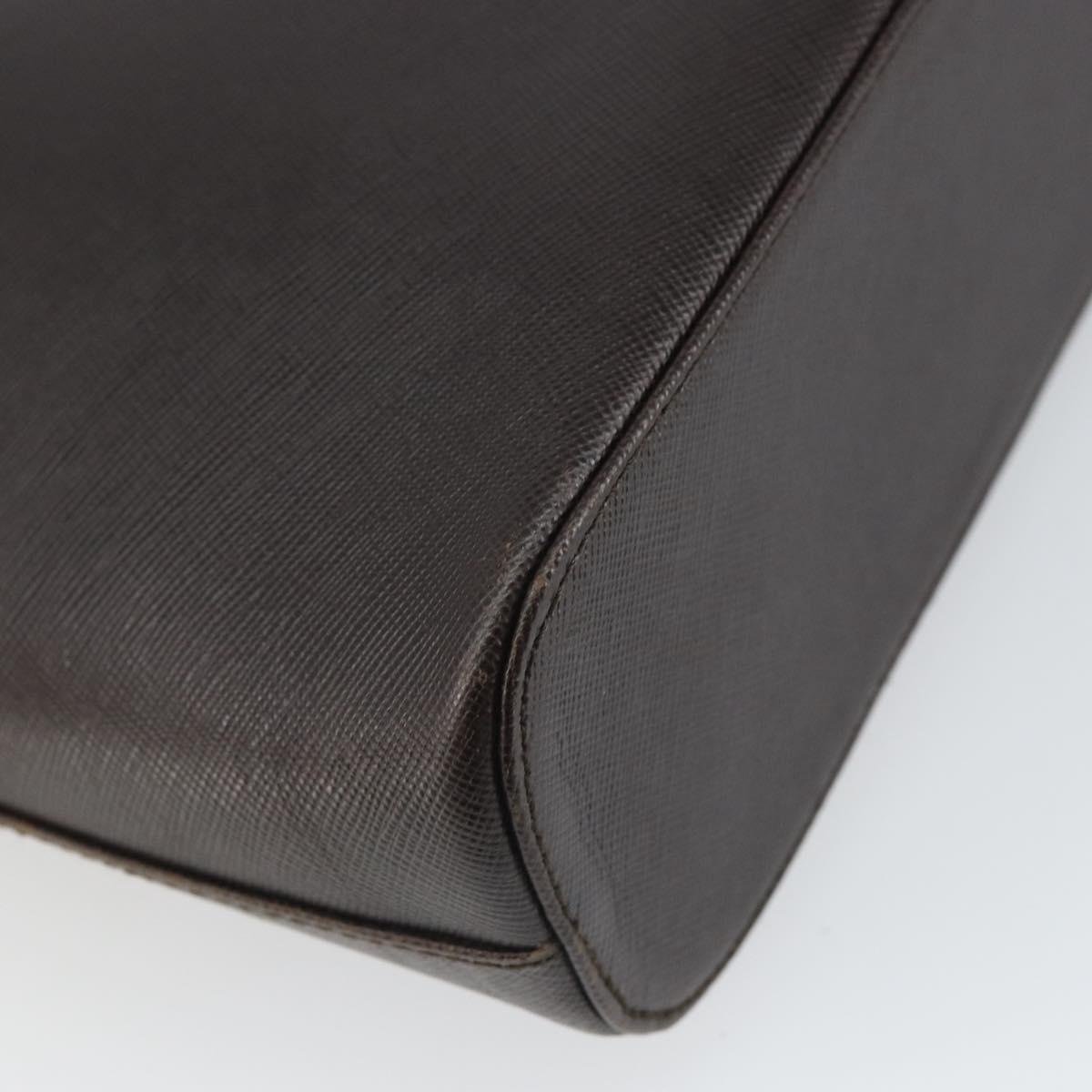 Salvatore Ferragamo Shoulder Bag Leather Brown Gold Auth SW1884